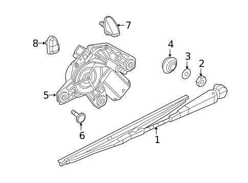 Rear Wiper Components for 2015 Ram ProMaster City #0