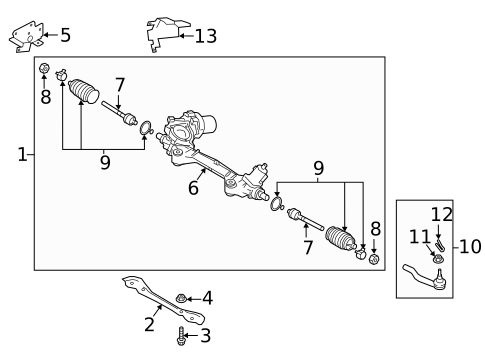 Steering Gear & Linkage for 2021 INFINITI Q60 #2
