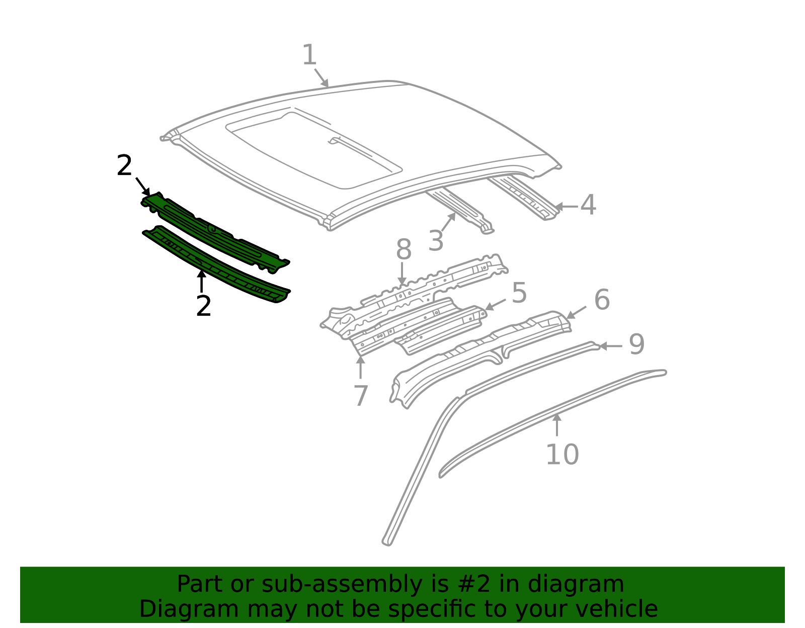 1997-1999 Toyota Camry Roof Header Panel 63102-33070 | OEM Parts Online