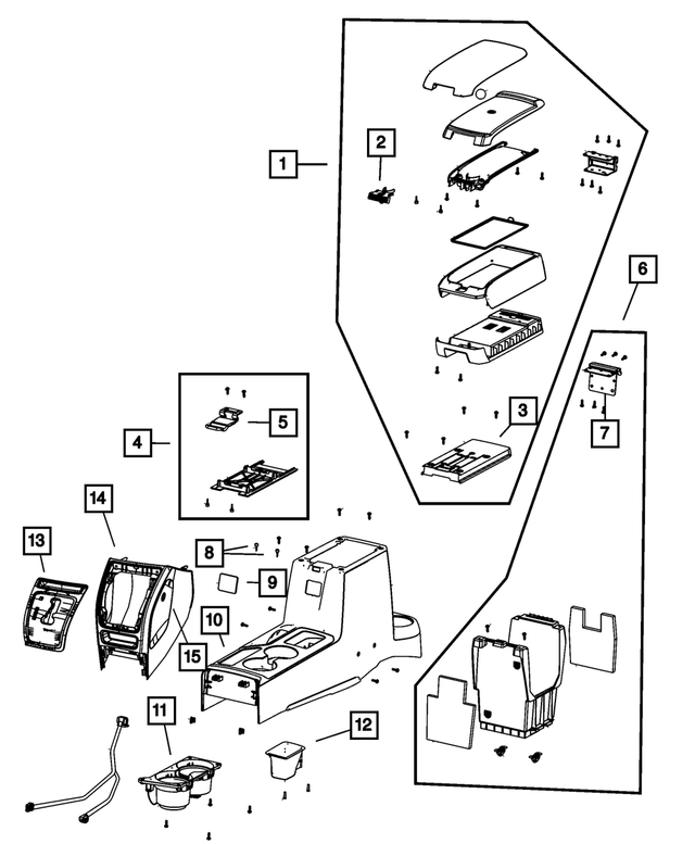 1QF55DK2AB - Interior Trim: Armrest Lid Latch for Mopar Image image
