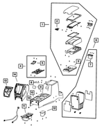 1QF55DK2AB - Interior Trim: Armrest Lid Latch for Mopar Image