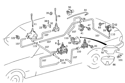 Central Locking System for 1991 Mercedes-Benz 300SE #0