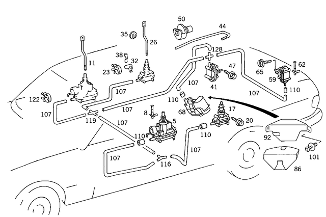 1268050074 - : Shift Rod for Mercedes-Benz Image