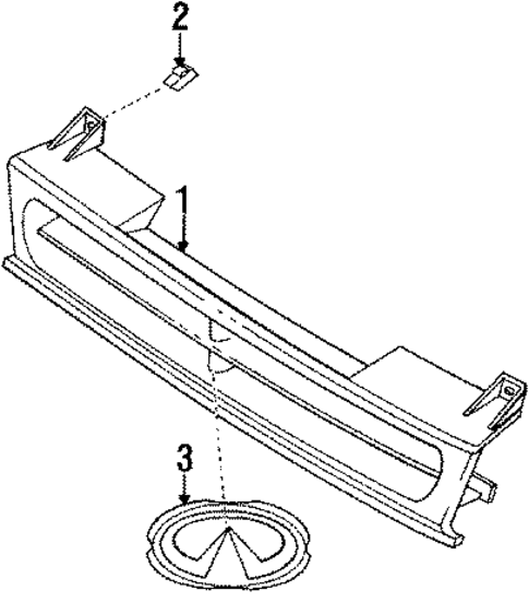 Grille & Components for 1990 INFINITI M30 #0
