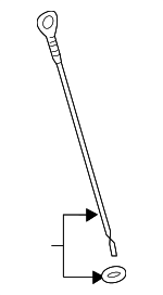 153010P040 - Engine: Dipstick for Lexus: GS300, GS350, IS250, IS300, IS350, RC300, RC350, RX350, RX350L, RX450h, RX450hL, TX550h+ Image