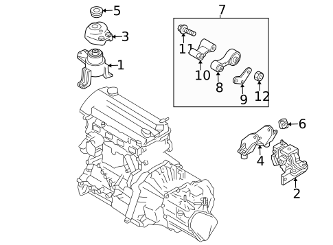 Engine & Trans Mounting for 2008 Mazda 6 #1