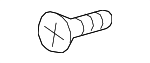 MU000959 - Body: Door Lock Striker Plate Screw for Mitsubishi Image