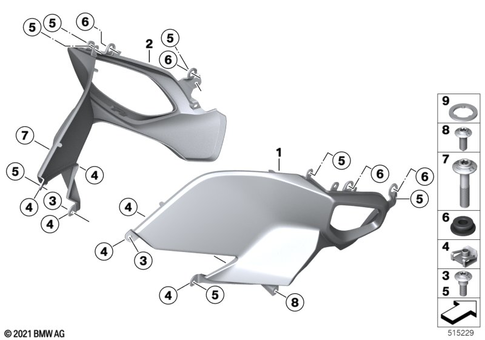Motorcycle Trim Section, Windshield for 2021 BMW-Motorrad R 1250 RT #21