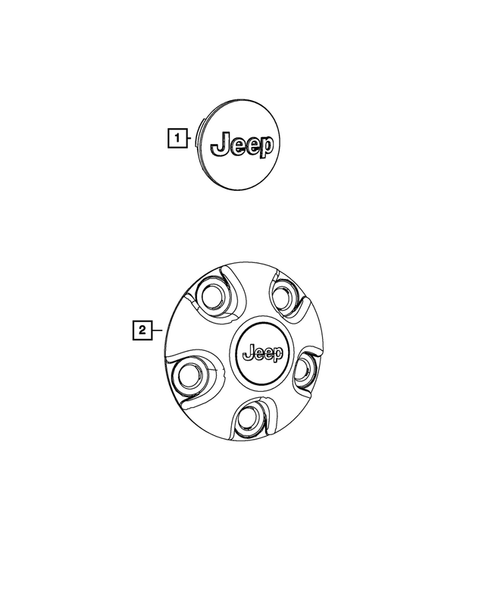 Wheel Covers and Center Caps for 2018 Jeep Wrangler JK #0
