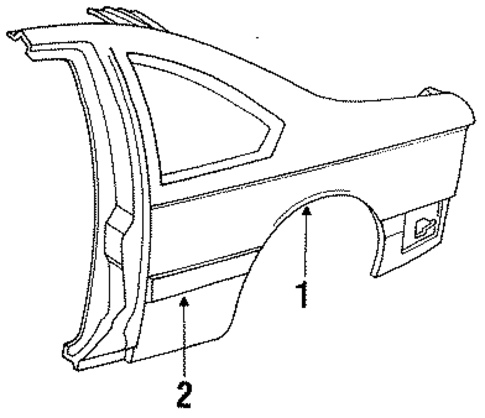 Exterior Trim - Quarter Panel for 1991 Ford Thunderbird #0