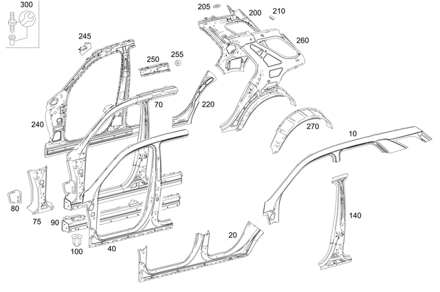 1666306001 - Side Walls: Reinforcement for Mercedes-Benz Image image