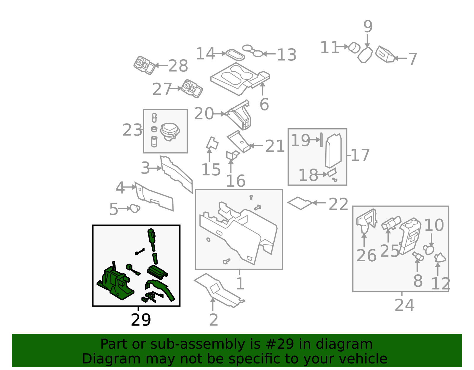 2006-2010 Ford Gear Shift Assembly 9L2Z-7210-AB | TascaParts.com