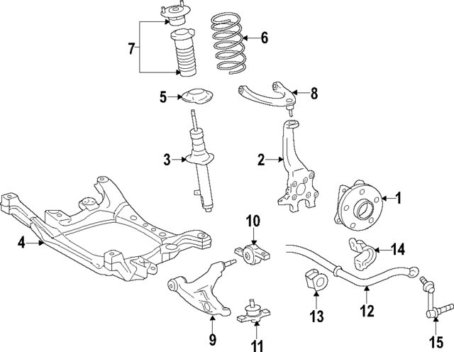 4851080A22 - : Suspension Strut for Lexus Image