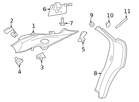 Interior Trim - Quarter Panels for 2020 Jaguar F-Pace #0