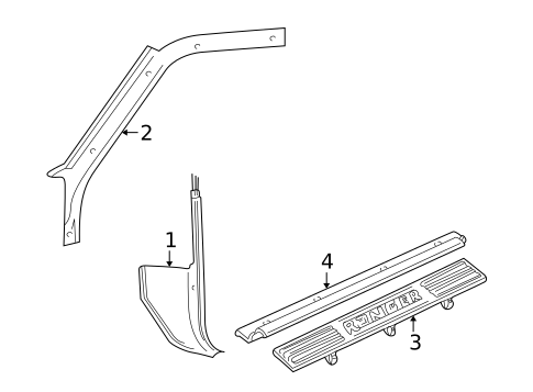 Interior Trim - Pillars for 2001 Ford Explorer Sport #0