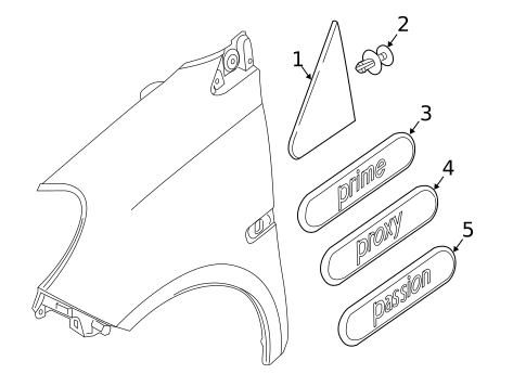 Exterior Trim - Fender for 2019 Smart EQ fortwo #0
