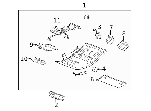 Overhead Console for 2012 Chevrolet Silverado 1500 #3