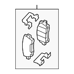 1711113 - Brakes: ACDelcoâ„¢ Brake Pads for Cadillac: ATS, CTS Image