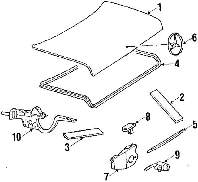 1267501975 - Body: Lid for Mercedes-Benz Image