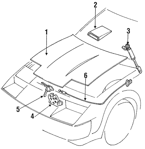 Hood & Components for 1989 Nissan 300ZX | Scarborough Nissan