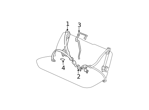 Rear Seat Belts for 2003 Toyota Solara #1
