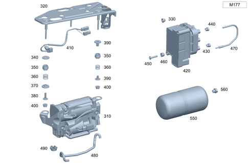 Compressor, Pressure Reservoir and Valve Unit for 2021 Mercedes-Benz E63 AMG S #0