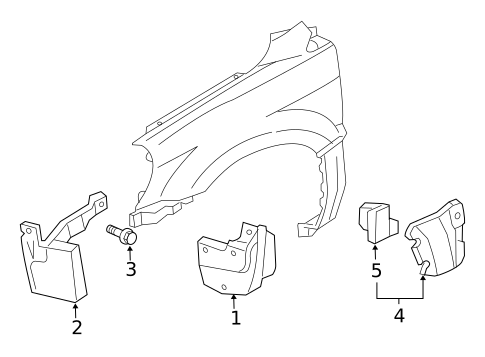 Exterior Trim - Fender for 2008 Honda Pilot #0