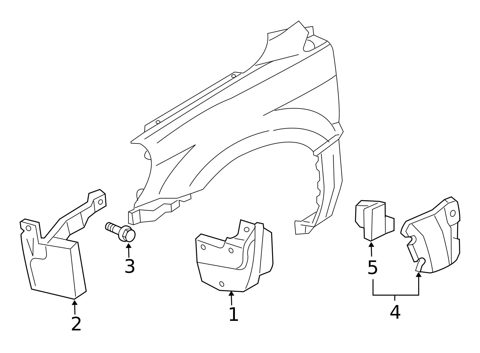 75321-S9V-A12ZN - Protector Assembly, L Front Fender*NH689M* (Titanium ...