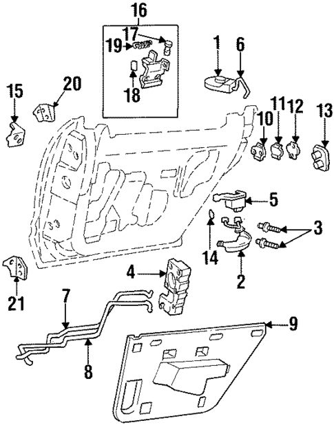 Rear Door for 1997 Oldsmobile Aurora #0