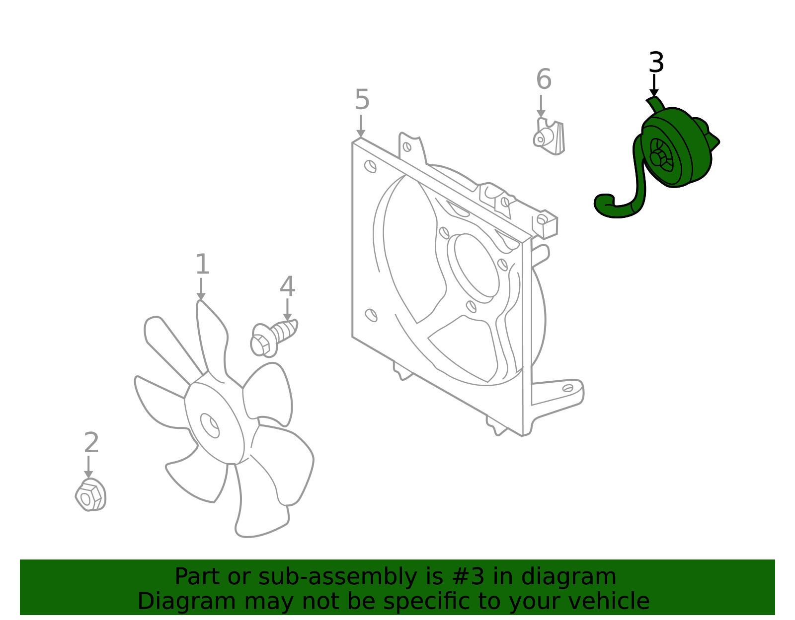 Subaru A/C Condenser Fan Motor - 45131FE030