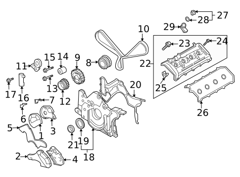 Valve & Timing Covers for 2004 Volkswagen Touareg #0