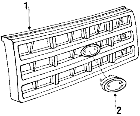 Grille & Components for 1990 Ford F-350 #0