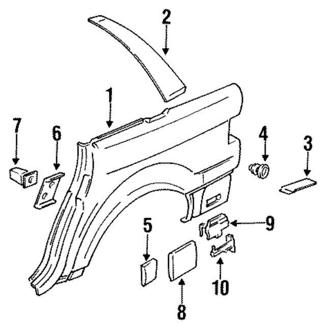 8A5809602B - Body: Outer Panel for Audi Image