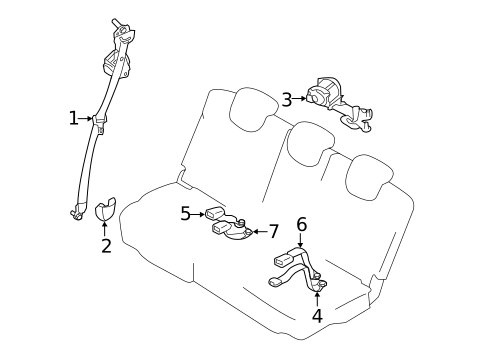 Seat Belt for 2020 Nissan Armada #0