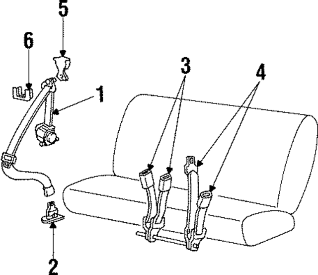 XL1Z78611B69BAD - : Seat Belt Lap And Shoulder Belt for Ford Image