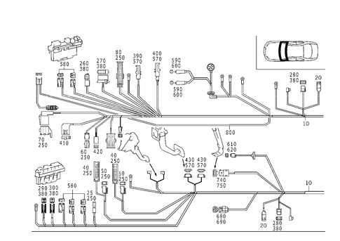 Frame Floor Unit Main Cable Harness for 2003 Mercedes-Benz CL500 #0