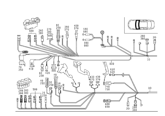 2155406906 - Electrical Equipment and Instruments: Wiring Harness for Mercedes-Benz: CL500, CL55 AMG Image image