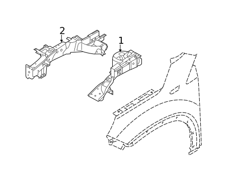 Structural Components & Rails for 2012 Kia Sorento #0