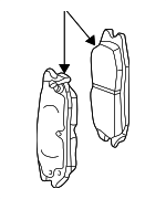 19152685 - Brakes: Brake Pads for Buick: Century, Regal, Riviera | Chevrolet: Impala, Monte Carlo, Venture | Oldsmobile: Alero, Intrigue | Pontiac: Grand Am, Grand Prix, Montana Image