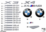 51147362473 - : Label for BMW: X3 28dX, X3 28i, X3 28iX, X3 35iX Image
