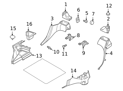 Interior Trim - Quarter Panels for 2001 BMW Z3 #0
