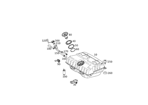 Fuel Tank with Detachable Parts for 2014 Mercedes-Benz SLS AMG #0