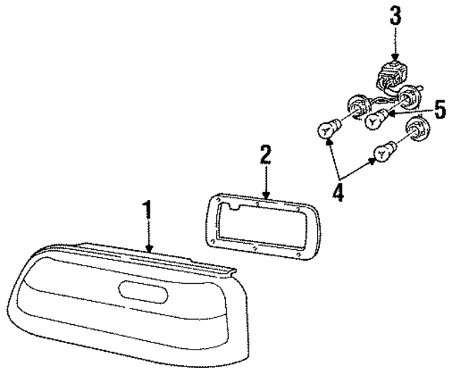 F4JY13450A - Electrical: Lens &amp; Housing for Mercury: Capri Image