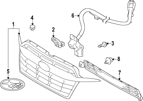 Grille & Components for 2023 Subaru Ascent #0