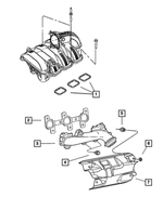 53032674AC - Engine 3.7L Six Cylinder: Exhaust Manifold Shield, Right for Mopar Image