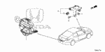 39530T3LA12 - Electrical/Exhaust/Heater/Fuel: CAMERA ASSY., REARVIEW (WIDE) for Honda Image