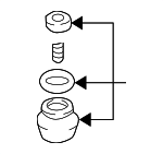 5440338A00 - Suspension: Upper Ball Joint for Kia: Amanti, Optima Image