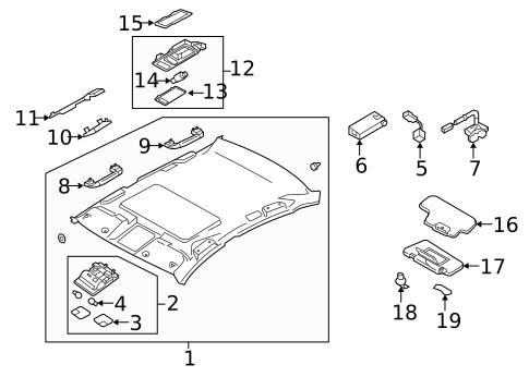 Interior Trim - Roof for 2008 INFINITI M45 #0