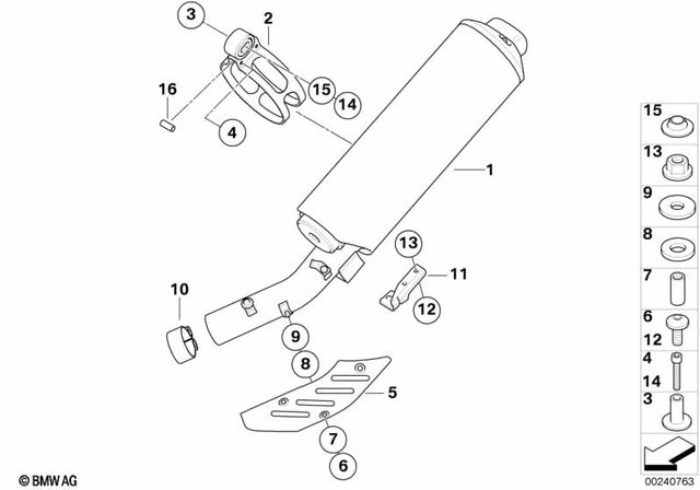 18127681299 - : Bracket Exhaust for BMW-Motorrad Image