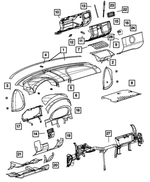 5098660AA - : Air Bag Bracket for Mopar Image